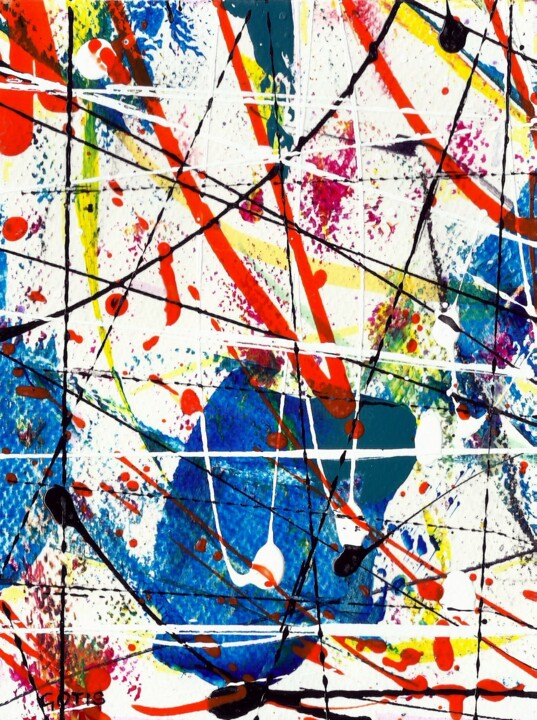 Malerei mit dem Titel "Naoko - Abstraction…" von Davidian Gotis Abstraction Abstraite, Original-Kunstwerk, Acryl
