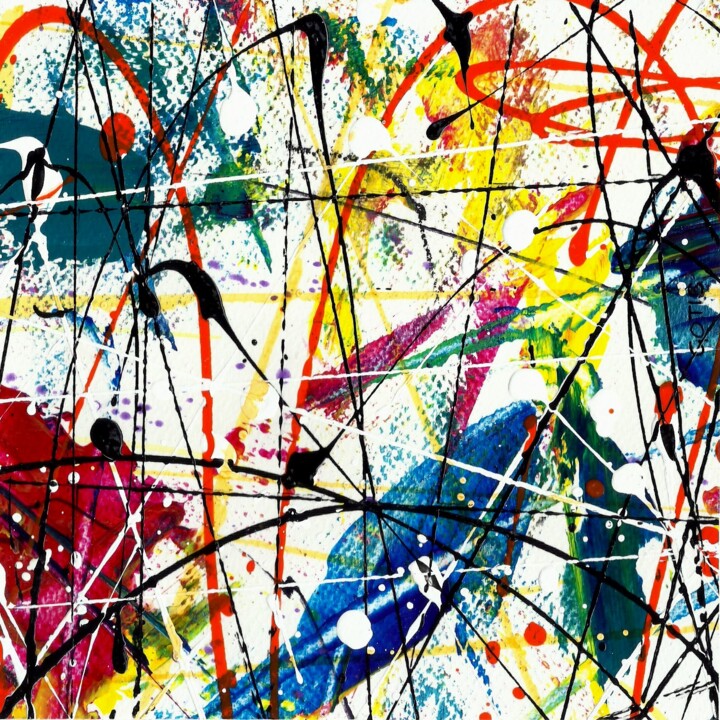 Картина под названием "Kaoru - Abstraction…" - Davidian Gotis Abstraction Abstraite, Подлинное произведение искусства, Акрил