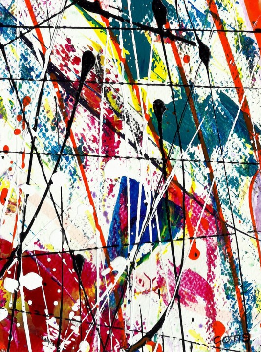 Pintura intitulada "Umeko - Abstraction…" por Davidian Gotis Abstraction Abstraite, Obras de arte originais, Acrílico