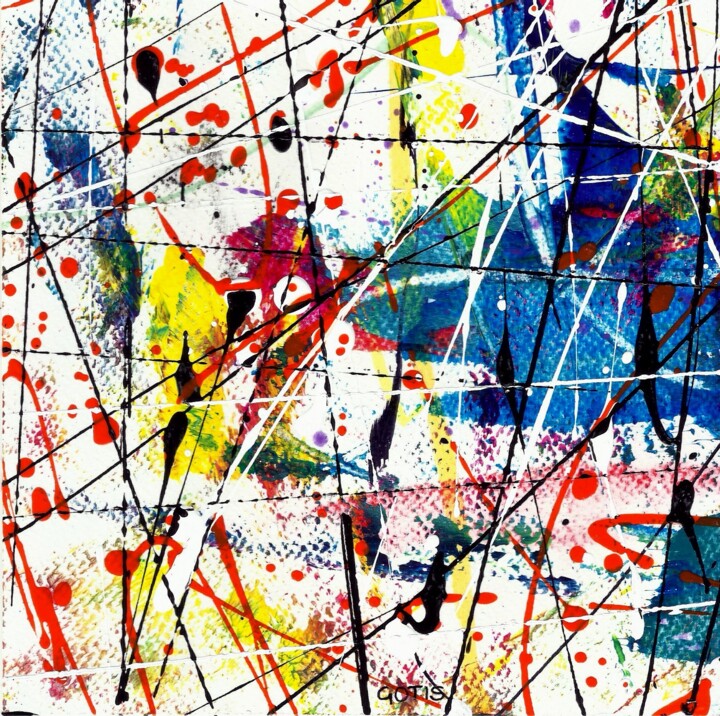 Painting titled "Makiko - Abstractio…" by Davidian Gotis Abstraction Abstraite, Original Artwork, Acrylic