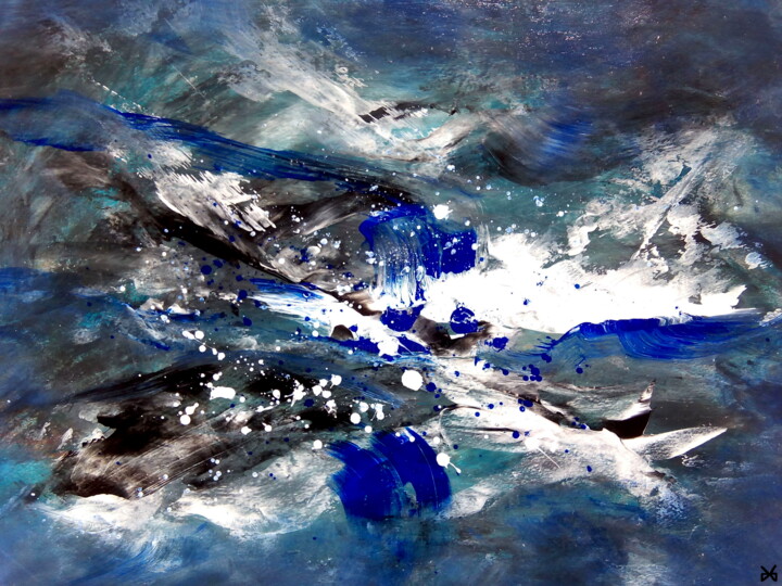 绘画 标题为“Loch Ness - Abstrac…” 由Davidian Gotis Abstraction Abstraite, 原创艺术品, 丙烯