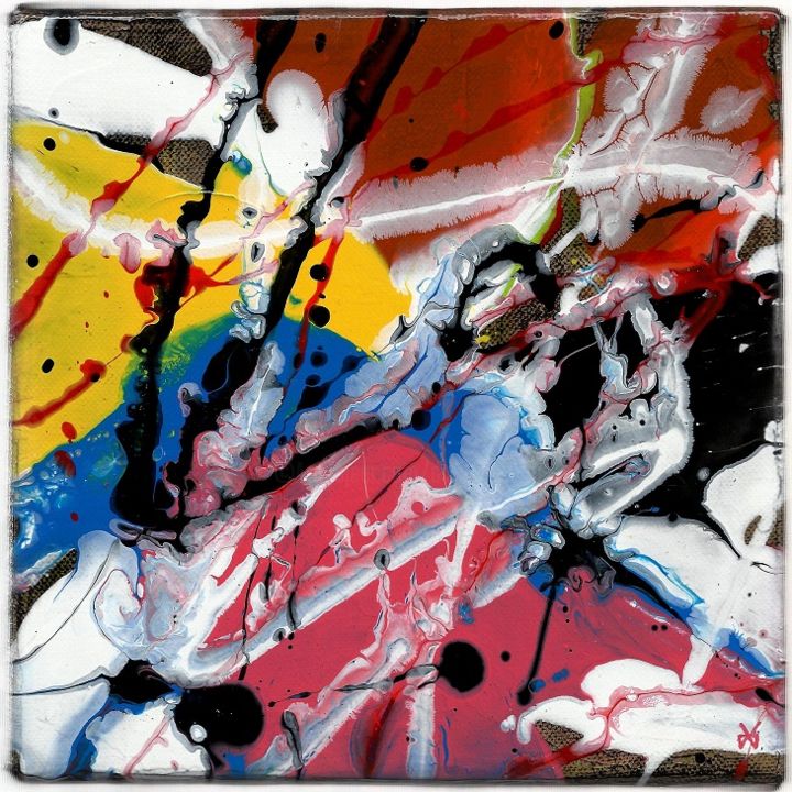 Painting titled "Pollockmania - Abst…" by Davidian Gotis Abstraction Abstraite, Original Artwork, Acrylic