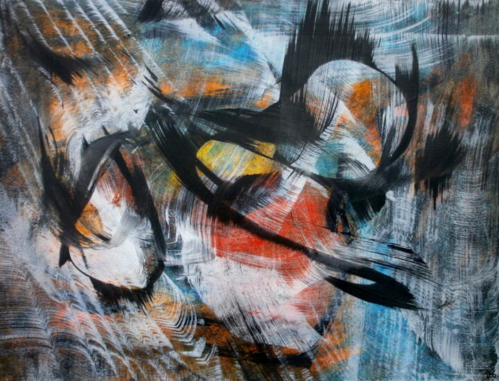 Pintura intitulada "Mirage - Abstractio…" por Davidian Gotis Abstraction Abstraite, Obras de arte originais, Acrílico