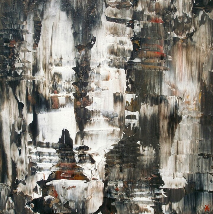 Peinture intitulée "Ebène-Ivoire (Ebony…" par Davidian Gotis Abstraction Abstraite, Œuvre d'art originale, Acrylique