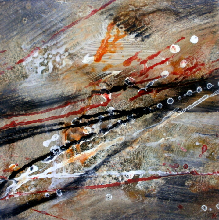 Painting titled "Requiem - Abstracti…" by Davidian Gotis Abstraction Abstraite, Original Artwork, Acrylic