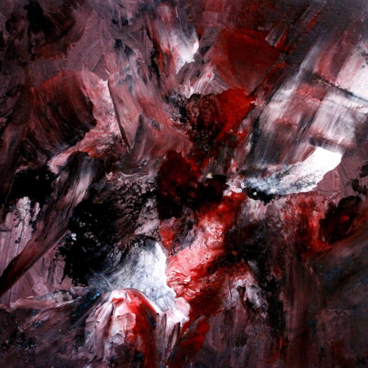 Painting titled "Combustion Spontané…" by Davidian Gotis Abstraction Abstraite, Original Artwork, Acrylic