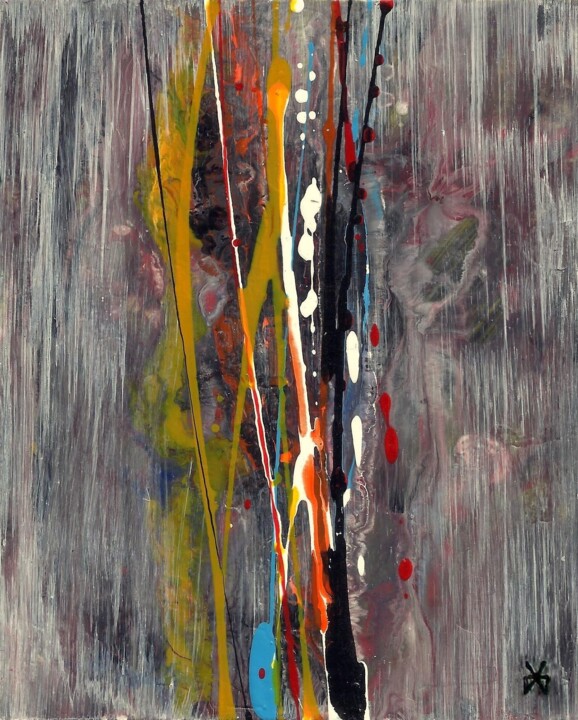 Peinture intitulée "Dimensions  - Abstr…" par Davidian Gotis Abstraction Abstraite, Œuvre d'art originale, Acrylique