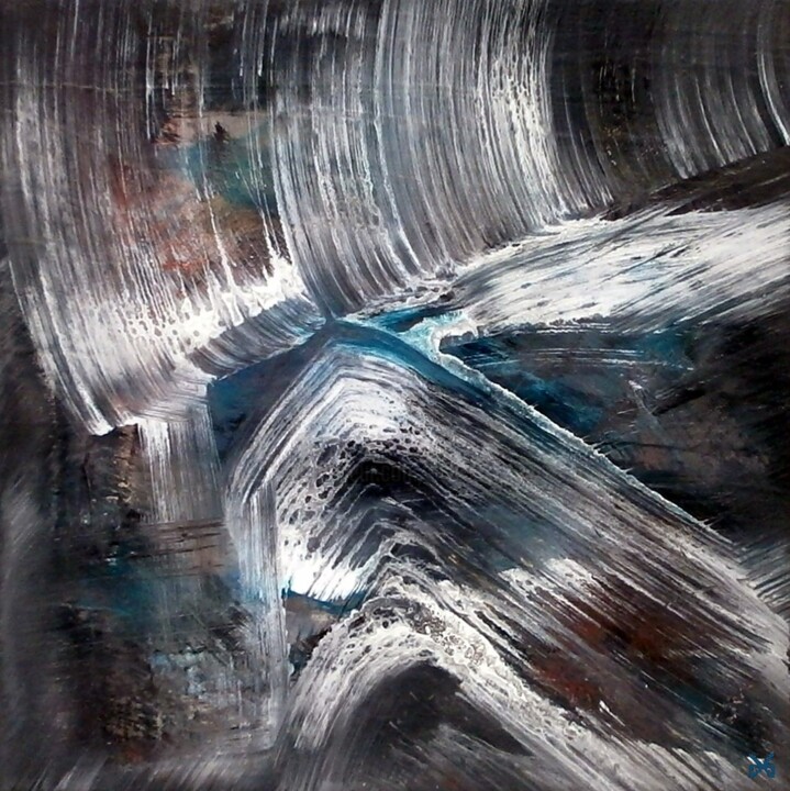 Pittura intitolato "Silence du Blanc (S…" da Davidian Gotis Abstraction Abstraite, Opera d'arte originale, Acrilico