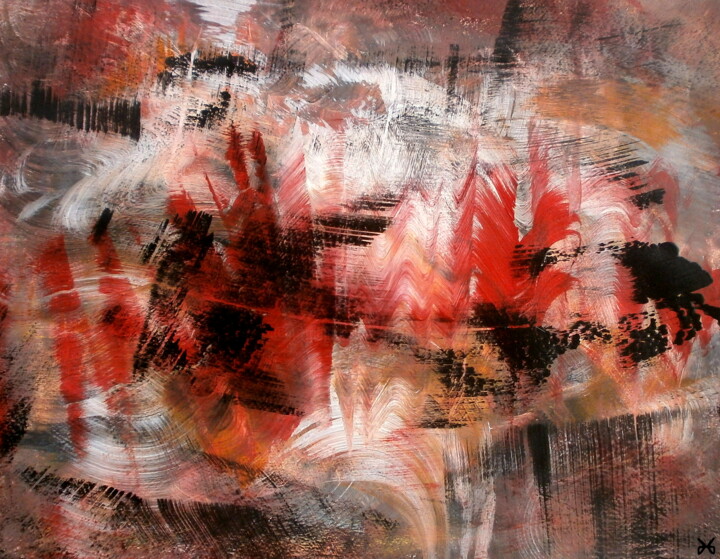 Painting titled "Zébuline" by Davidian Gotis Abstraction Abstraite, Original Artwork, Acrylic