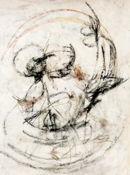 Drawing titled "Gasparetto - Abstra…" by Davidian Gotis Abstraction Abstraite, Original Artwork, Charcoal