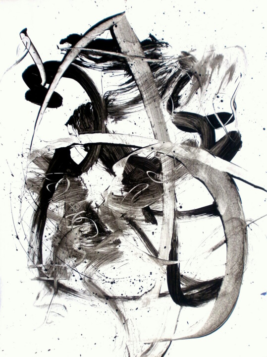 Peinture intitulée "Maskerade - Abstrac…" par Davidian Gotis Abstraction Abstraite, Œuvre d'art originale, Acrylique