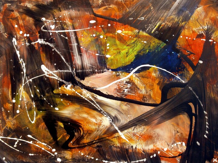 Pintura intitulada "Aracari - Abstracti…" por Davidian Gotis Abstraction Abstraite, Obras de arte originais, Acrílico