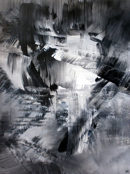 Painting titled "Voile du Temps (Vie…" by Davidian Gotis Abstraction Abstraite, Original Artwork, Acrylic