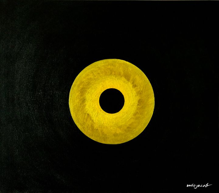 Painting titled "Trou noir" by David Jacob, Original Art, Acrylic