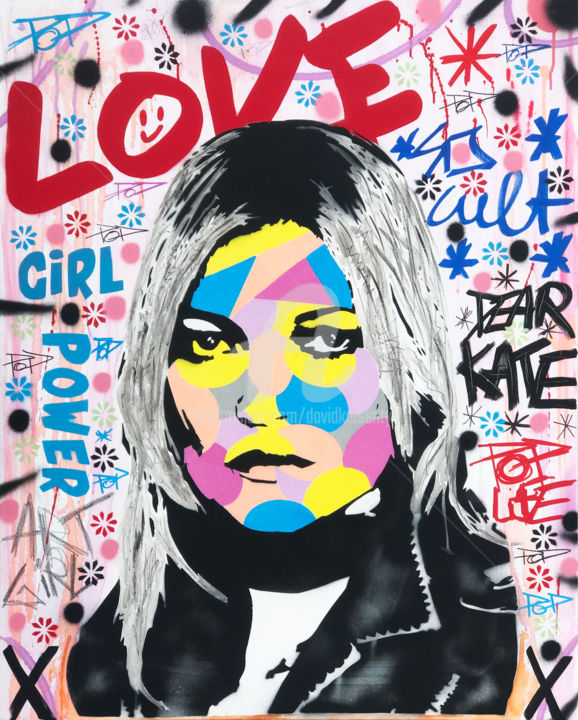 Peinture intitulée "" Kate "" par David Karsenty, Œuvre d'art originale, Acrylique