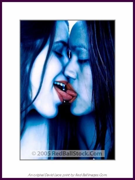 Photography titled "Lesbian Tongues" by David Lace, Original Artwork
