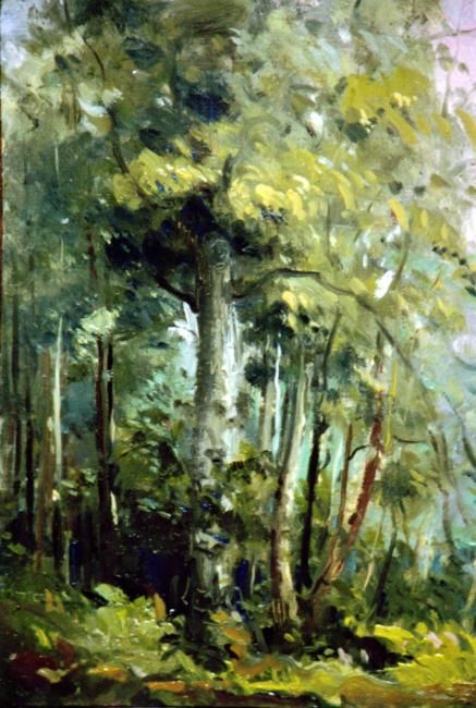 Painting titled "Tree Group" by David Moreschi, Original Artwork