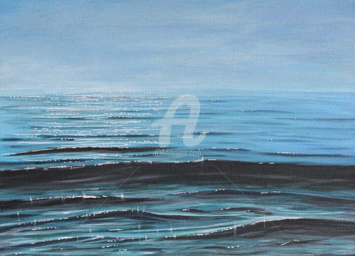 Peinture intitulée "" Mer " Peinture ma…" par David Quant, Œuvre d'art originale, Acrylique