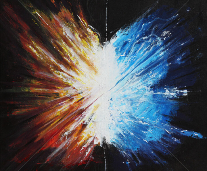 Peinture intitulée "Peinture abstraite…" par David Quant, Œuvre d'art originale, Acrylique