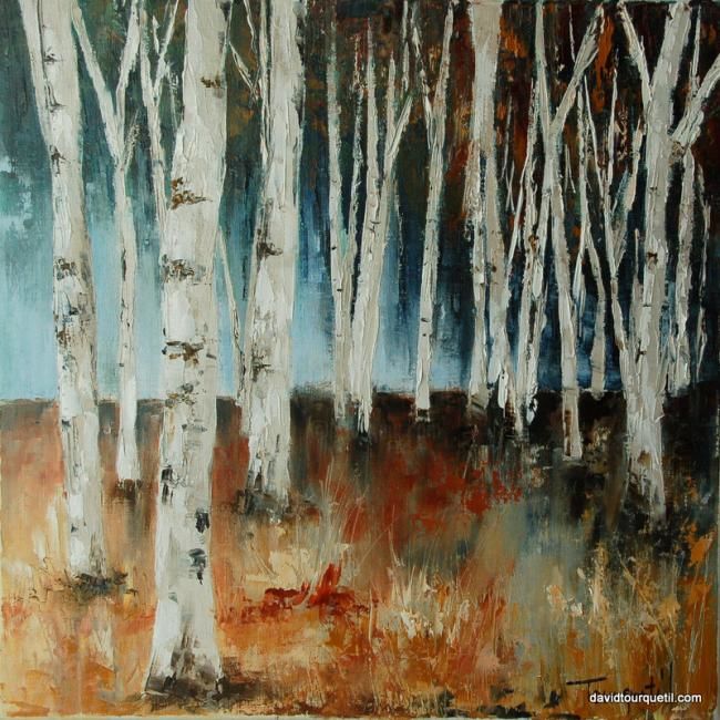 Painting titled "Forêt" by David Tourquetil, Original Artwork, Other