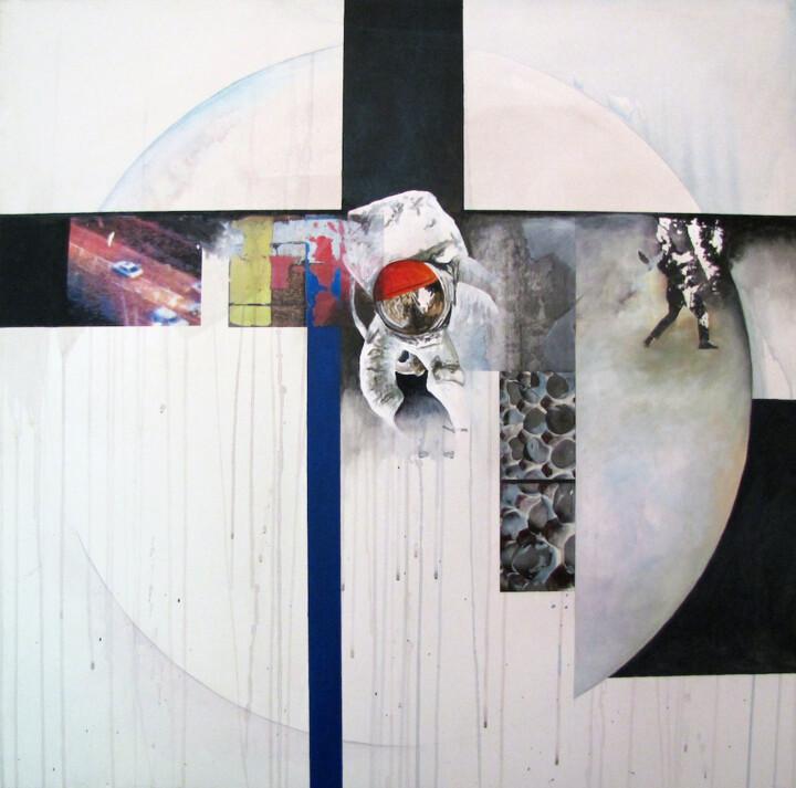 Collages titulada "Centre of rotationa…" por David Troughton, Obra de arte original, Acrílico Montado en Bastidor de camilla…