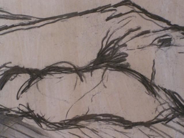 Drawing titled "Akt 1- detail 1" by David, Original Art,