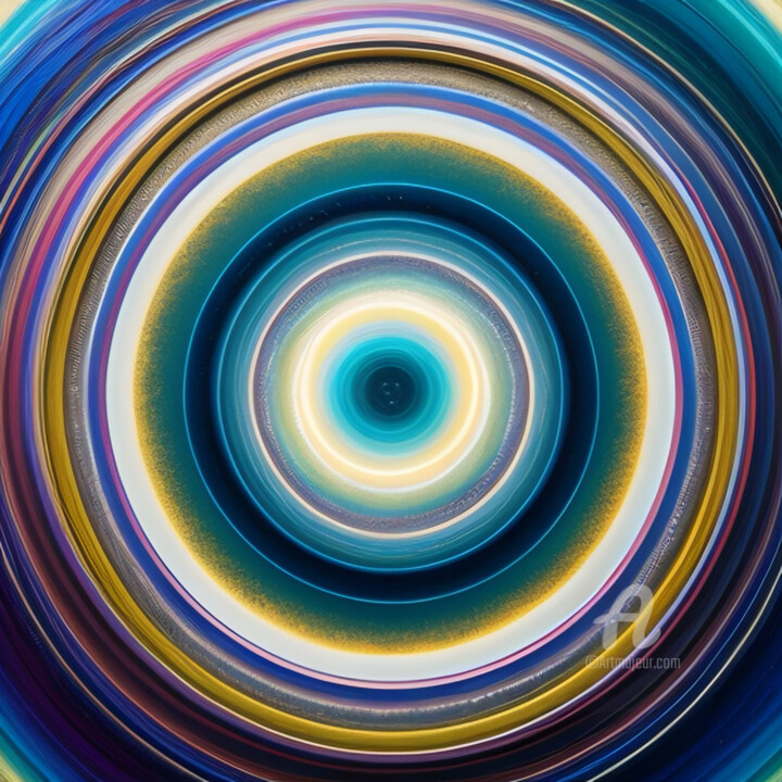 Digital Arts titled "Inner circle" by Davina Dugnas, Original Artwork, Digital Painting
