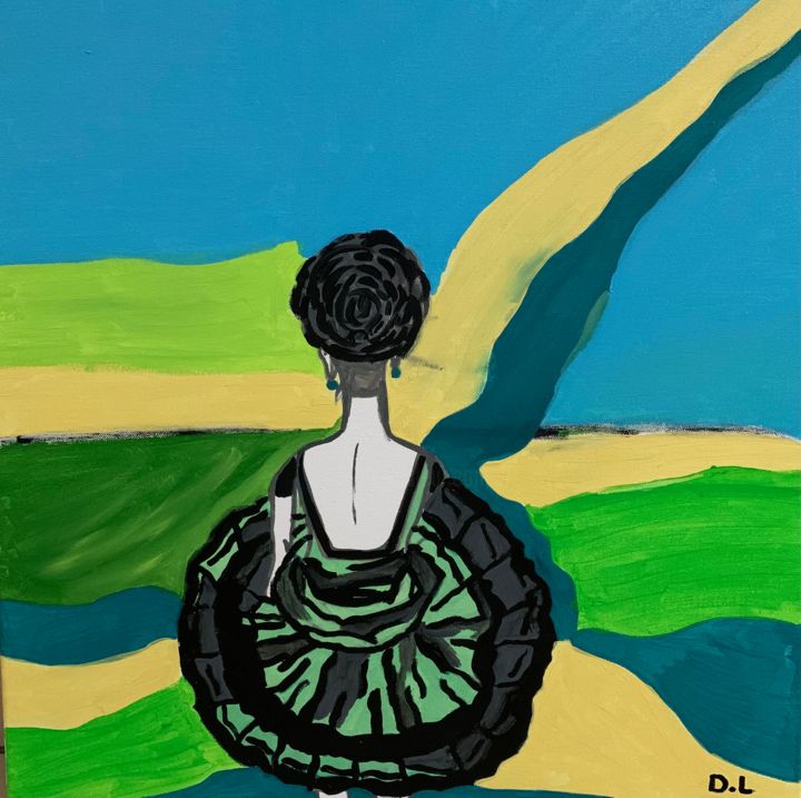 Peinture intitulée "La ballerine" par Davina Lallemand, Œuvre d'art originale, Acrylique