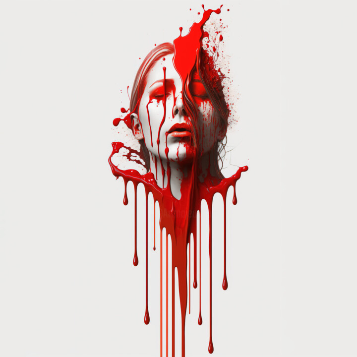 Digital Arts titled "Blood #1" by Dawid Mitoraj, Original Artwork, AI generated image