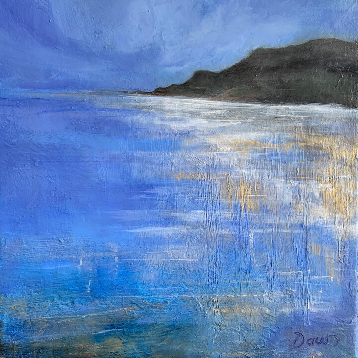 Malerei mit dem Titel "Glittering Shoreline" von Dawn Rodger, Original-Kunstwerk, Öl