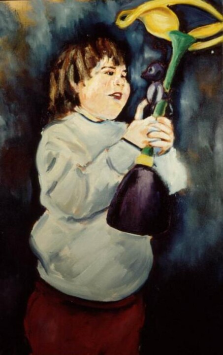 Painting titled "Rebecca" by Dawn Saunders Dahl, Original Artwork