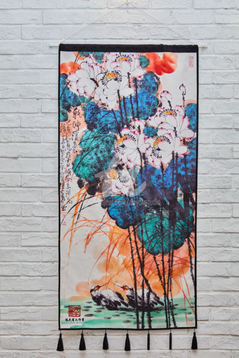 Arte textil titulada "Dayou Tapestry - Re…" por Dayou Lu, Obra de arte original, Ropa