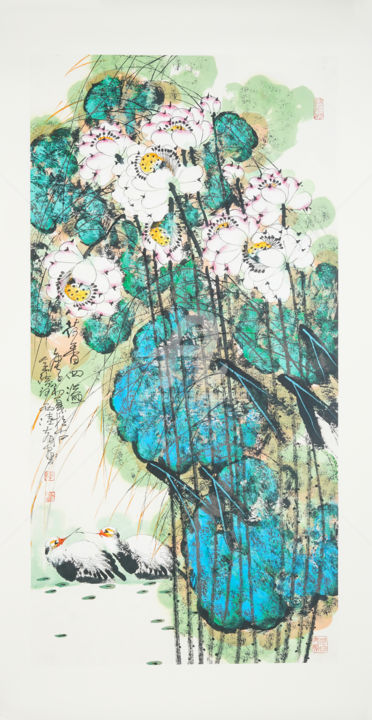 Peinture intitulée "Long lasting fragra…" par Dayou Lu, Œuvre d'art originale, Pigments