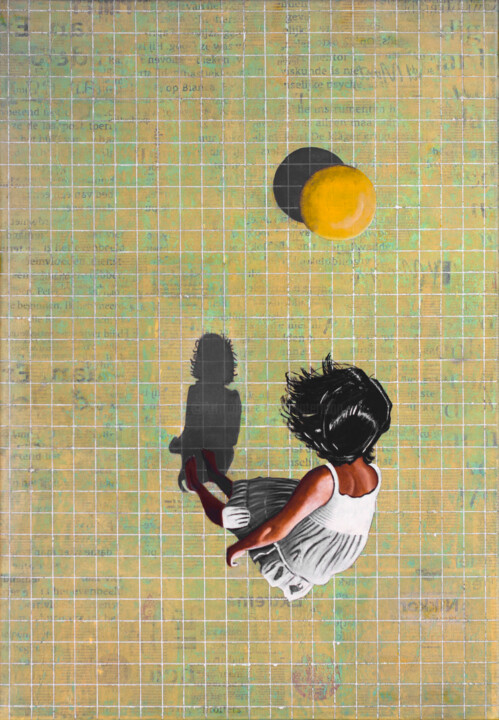 Картина под названием "MY SUMMER FRIEND" - Db Waterman, Подлинное произведение искусства, Акрил Установлен на Деревянная рам…