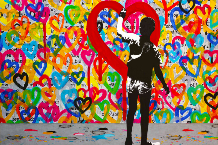 "PUT MY HEART INTO IT" başlıklı Tablo Db Waterman tarafından, Orijinal sanat, Akrilik Ahşap Sedye çerçevesi üzerine monte ed…