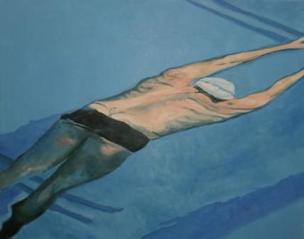 Peinture intitulée "Le plongeur" par Batistan Dit "Mine", Œuvre d'art originale, Acrylique
