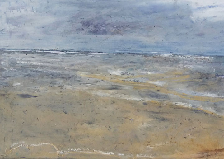 Peinture intitulée ""Contrée d'aucun Ho…" par Denis Bi Assira, Œuvre d'art originale, Acrylique
