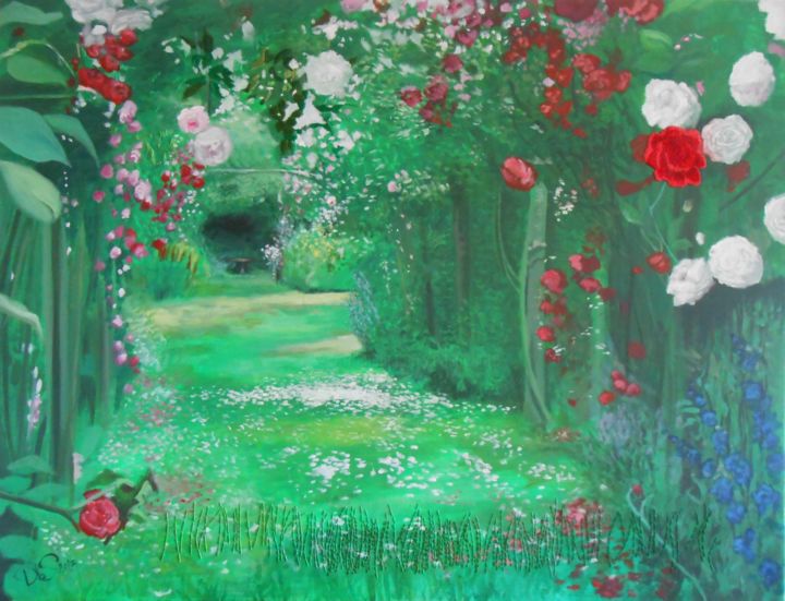 Peinture intitulée "Le Jardinier et la…" par Dbs, Œuvre d'art originale, Acrylique