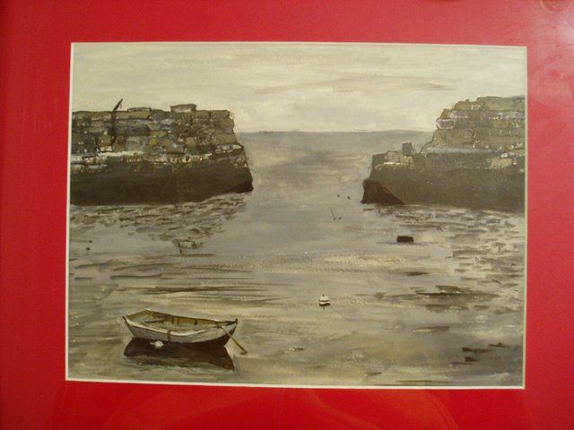 Картина под названием "Lanesville harbor" - David Craft, Подлинное произведение искусства