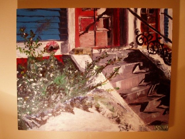 Painting titled "Cambridge staircase" by David Craft, Original Artwork