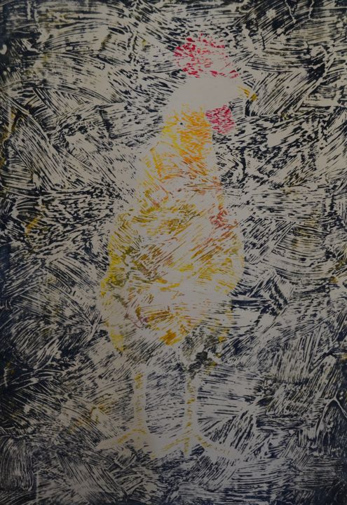"A Rooster" başlıklı Tablo Kalender Atakul tarafından, Orijinal sanat, Akrilik