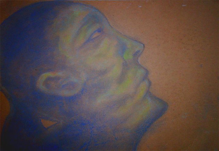 "Imaginary Profile" başlıklı Resim Ariel Velez tarafından, Orijinal sanat, Pastel