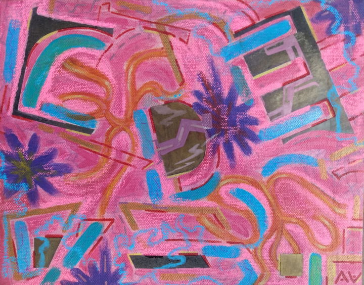 Картина под названием "zzhinckk" - Ariel Velez, Подлинное произведение искусства, Мел