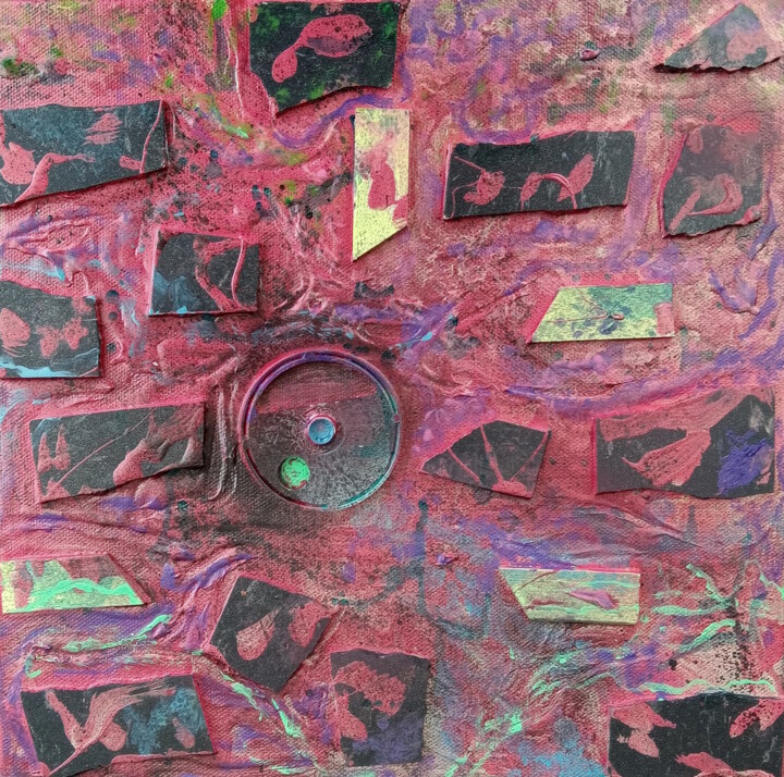 Peinture intitulée "gathering the pieces" par Ariel Velez, Œuvre d'art originale, Acrylique