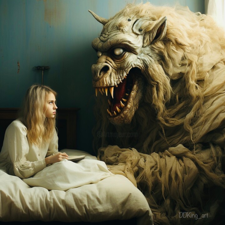 Digital Arts titled "Monster" by Ddking, Original Artwork, AI generated image