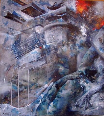 Pittura intitolato "Soyuz 39" da De Filippis Valerio, Opera d'arte originale