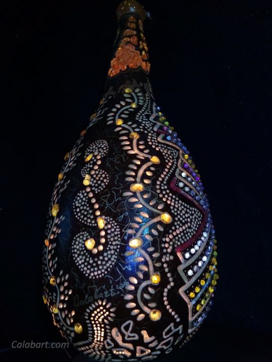 Artesanía titulada "The Designer lamp D…" por Julia Grass, Obra de arte original