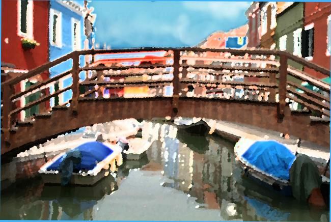 Digital Arts titled "Burano Bridge" by Stephen Gomm, Original Artwork