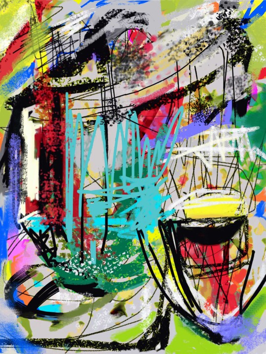 Digital Arts titled "Wheel Throwing Gone…" by Deanna Che Lyn, Original Art, Digital Painting