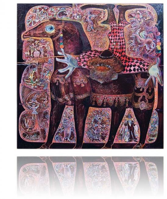 Картина под названием "Artiesten" - Etienne De Backer, Подлинное произведение искусства